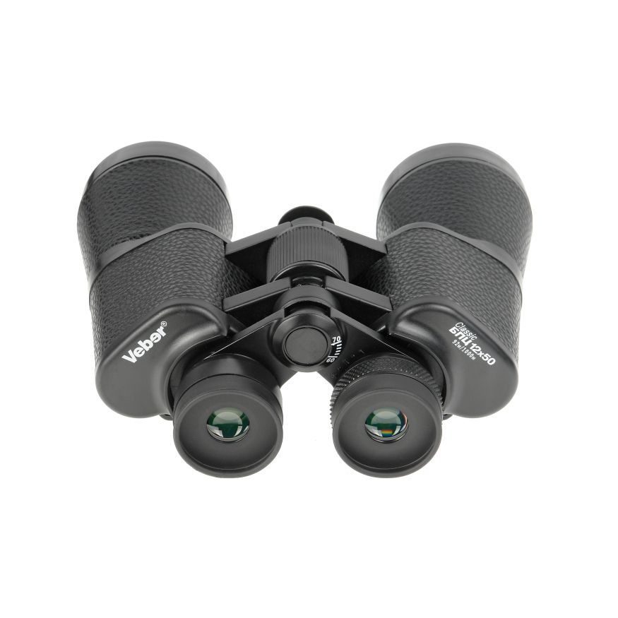 Бинокль Veber Classic БПЦ 12x50 VL черный, кожа