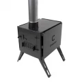 Печь дровяная Light малая, сталь 1 мм (с экранами и угловыми трубами), СЛЕДОПЫТ