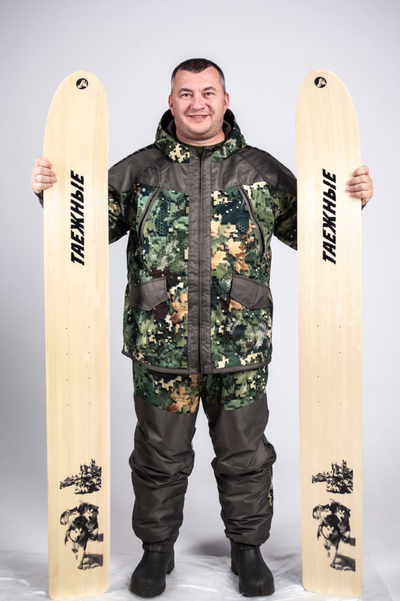 Лыжи Таёжные, полнокамусные, дерево, длина 150, ширина 20 см