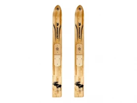 Лыжи ОХОТНИК, дерево, длина 145 см, ширина 150 мм, с накладками