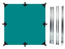 Tramp Тент 3 x 3 м (укрывной) зеленый цвет со стойками