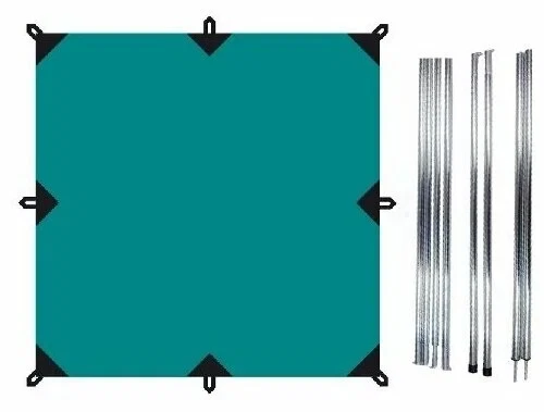 Tramp Тент 3 x 3 м (укрывной) зеленый цвет со стойками