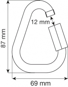 Карабин Delta 10 mm Stainless Steel Quick Link