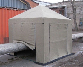 Палатка сварщика 3х3 м, брезент, каркас 18 мм