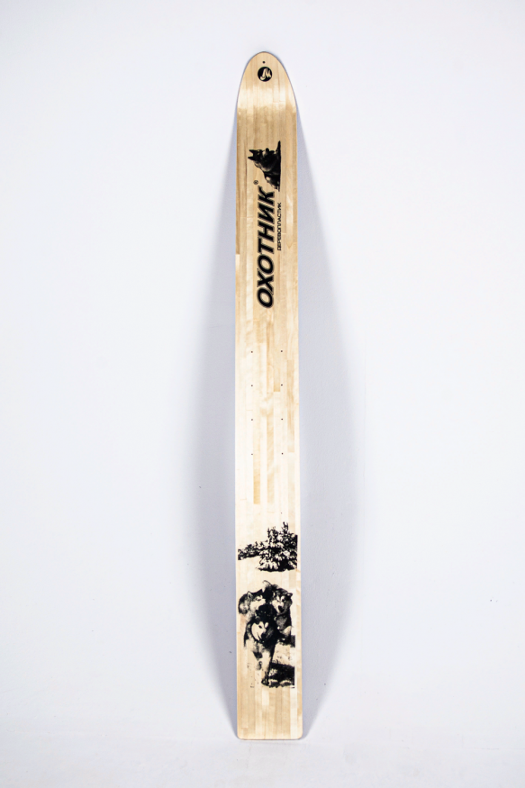 Лыжи ОХОТНИК, дерево-пластик, длина 145 см, ширина 15 см