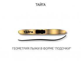 Лыжи Тайга, дерево-пластик, длина 165 см, ширина 150 мм