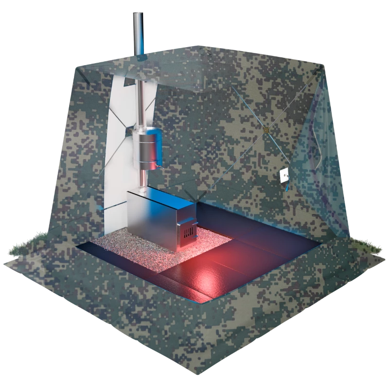 Походная мобильная баня СТЭК (камуфляж)